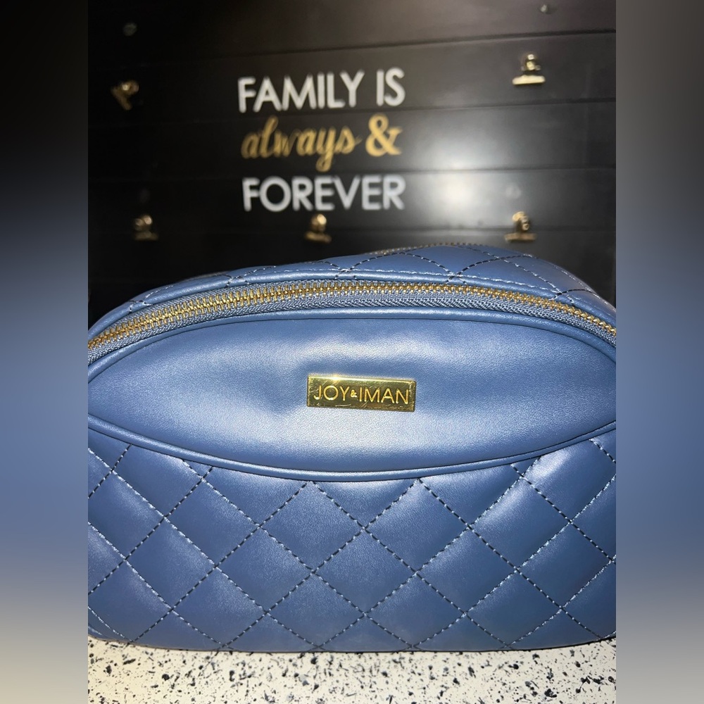 Joy & Iman Quilted Blue Crossbody Purse